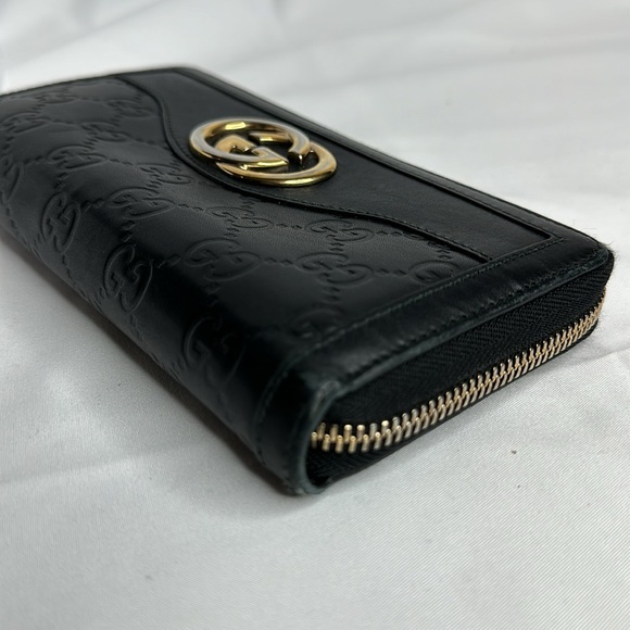 Gucci Big Gg Monogram Guccissima Long Black Wallet - Picture 16 of 16